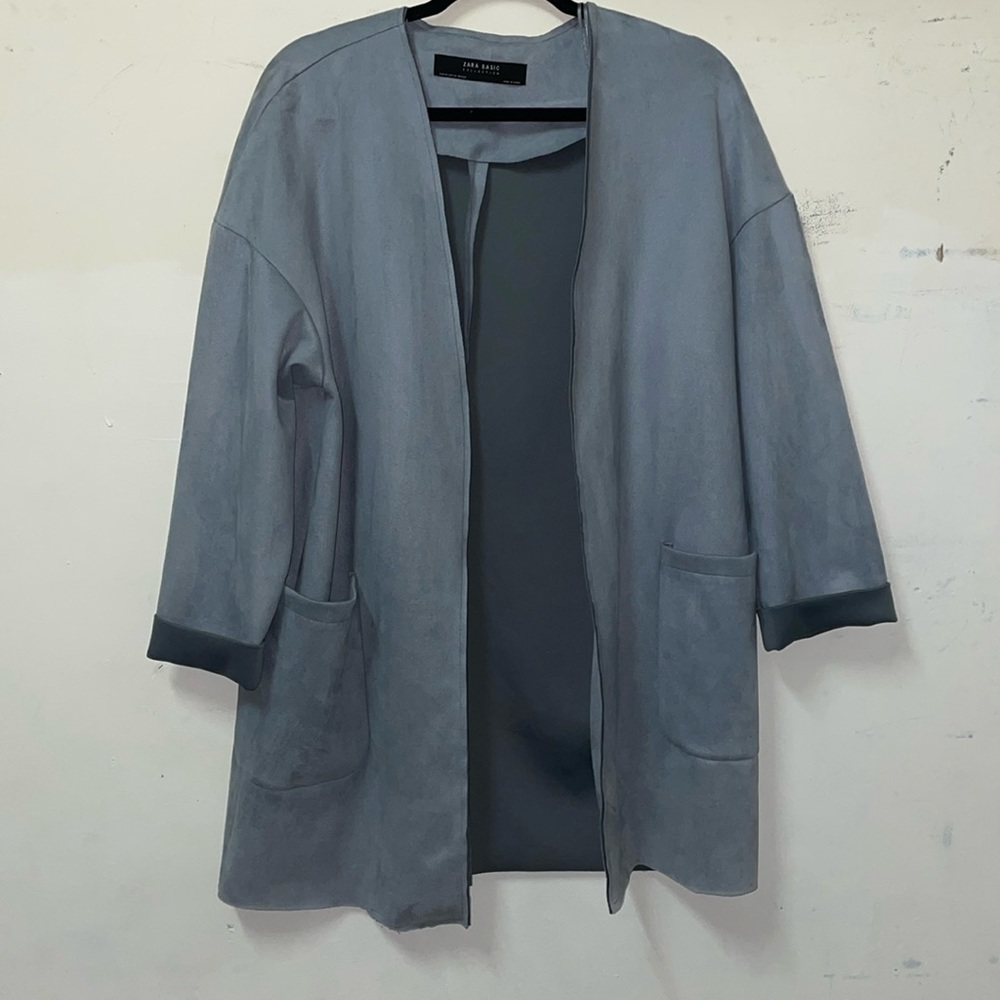 Women Blue Lightweight Long Zara Coat